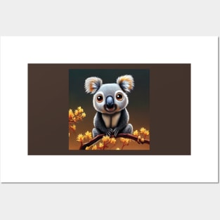 Baby Koala Print Posters and Art